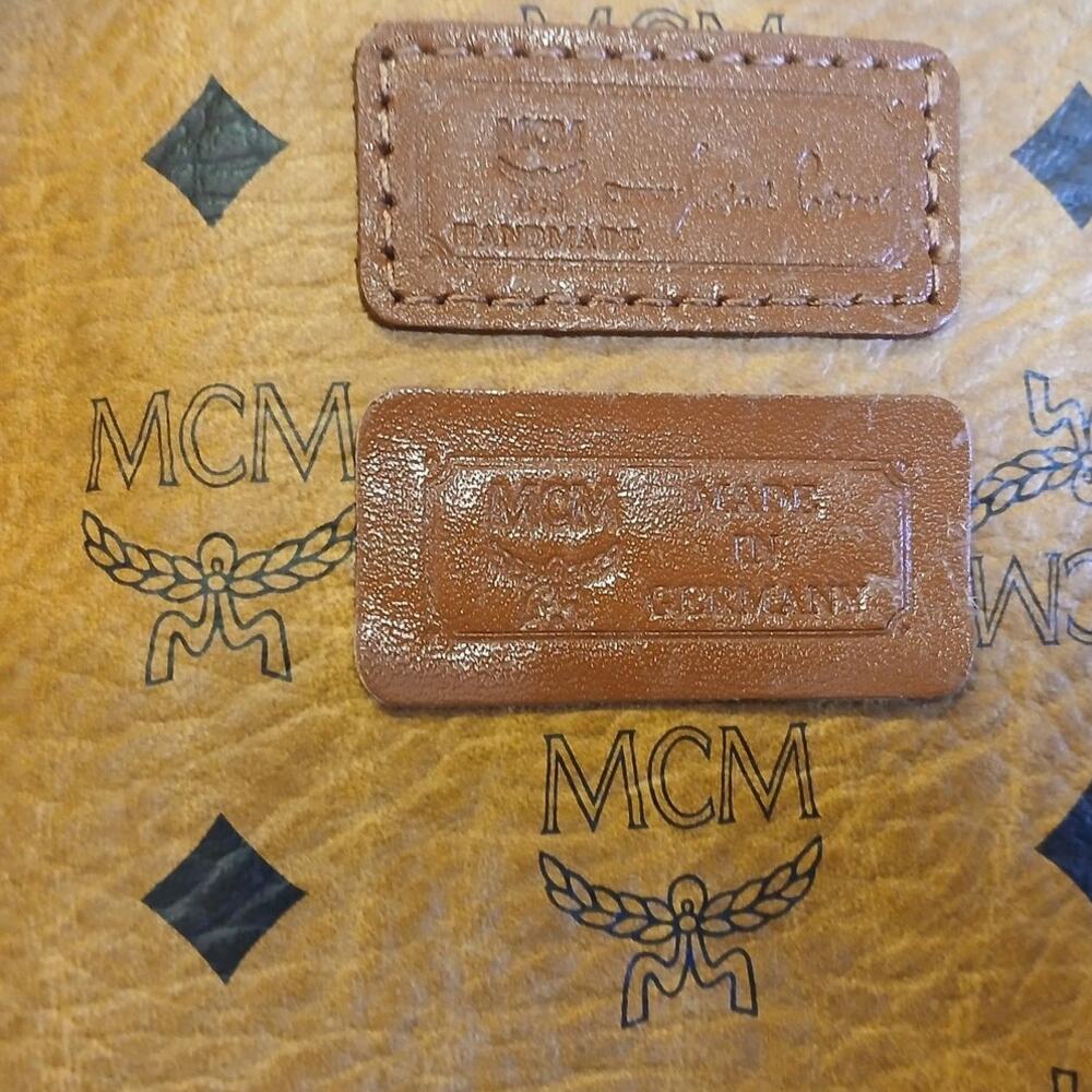 Authentic MCM Visetos Vintage LG Dome Shoulder Bag Cognac Monogram MSRP $1,450 - Picture 6 of 16